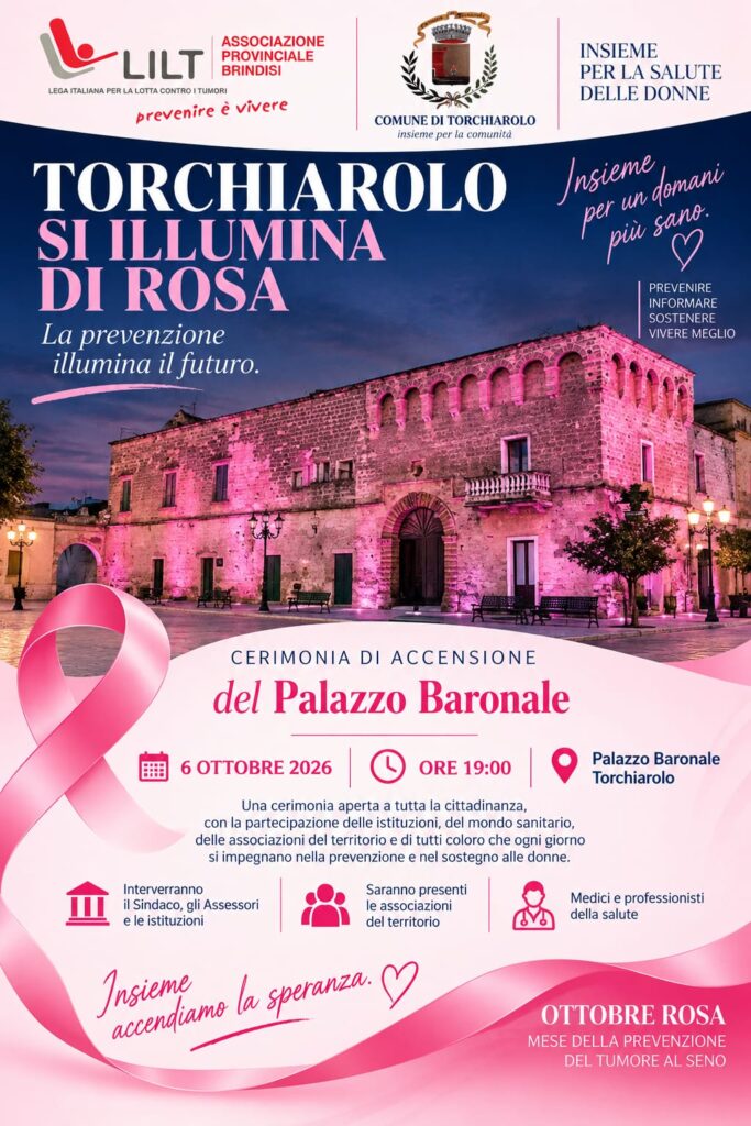 Locandina: TORCHIAROLO SI ILLUMINA DI ROSA