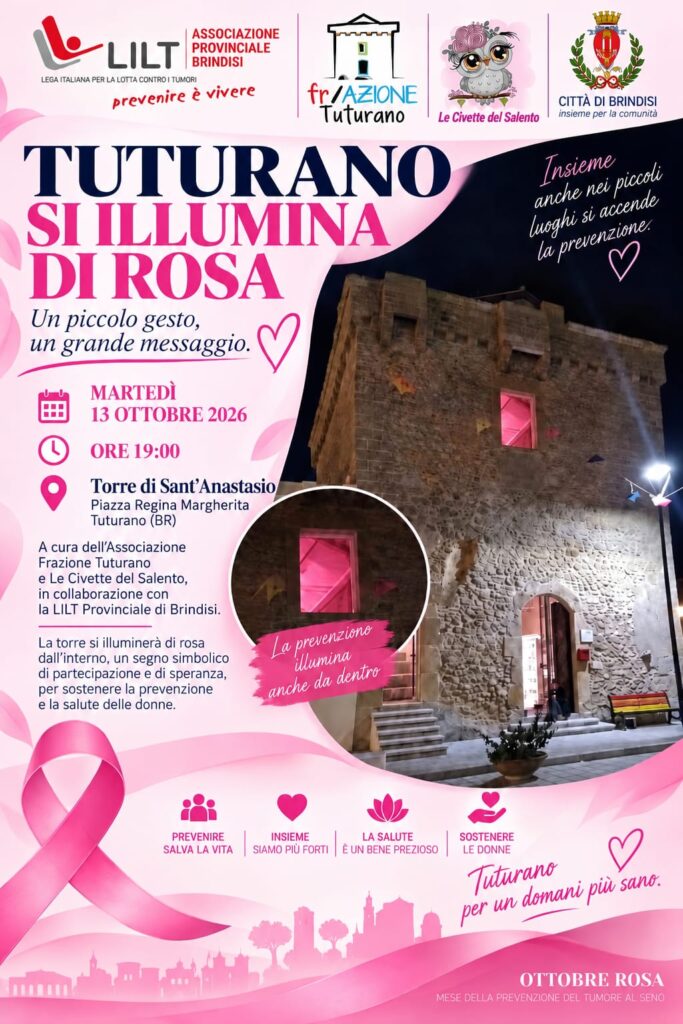 Locandina: TUTURANO SI ILLUMINA DI ROSA