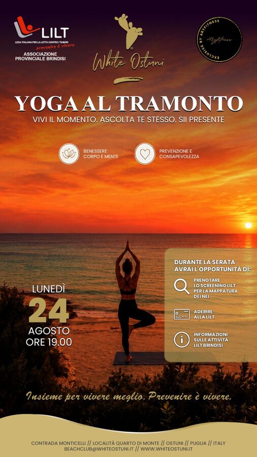 Locandina: Yoga al tramonto
